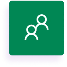 User profile icon on green background